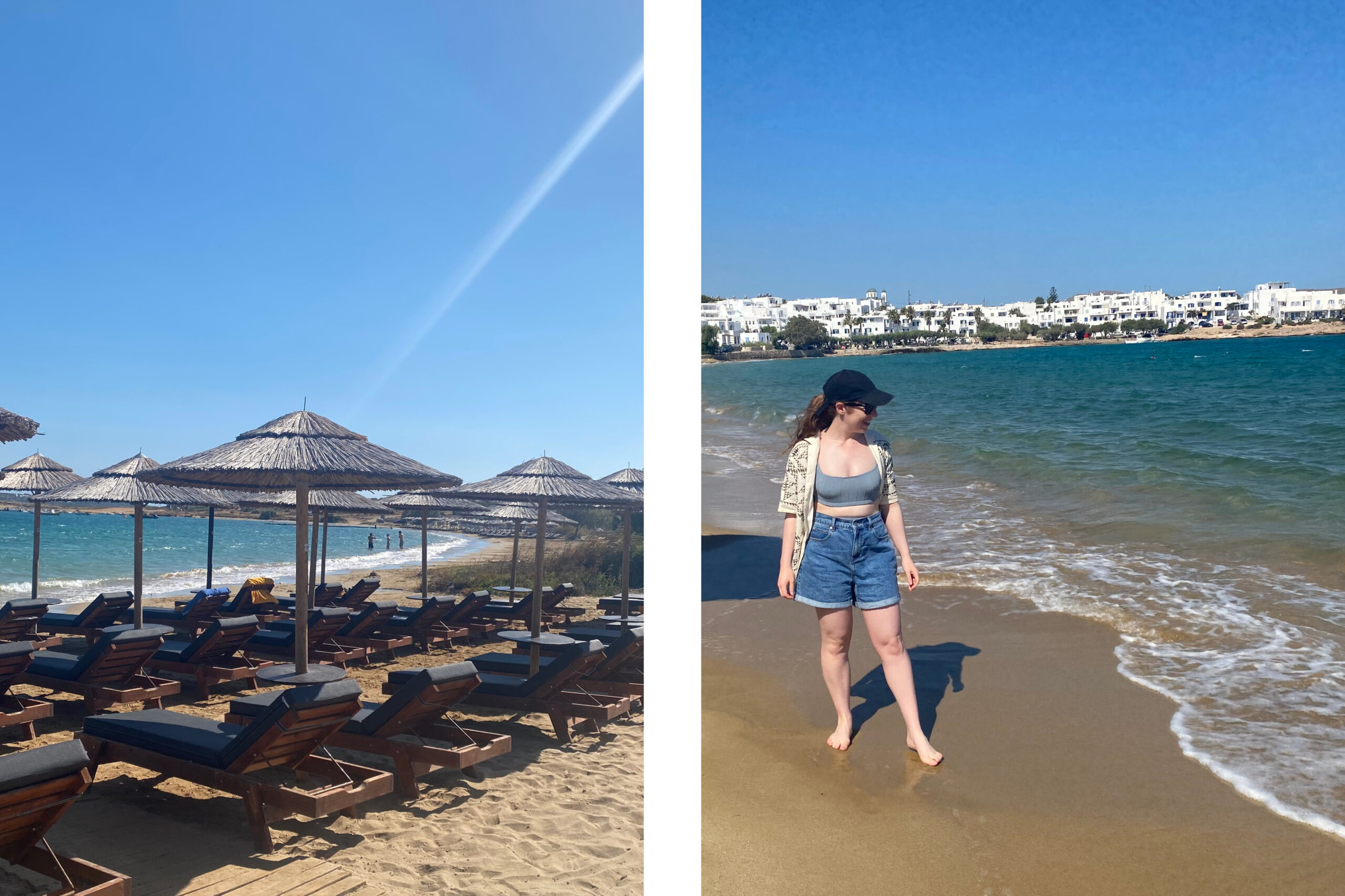 Agioi Anargiroi beach in Naousa, Paros.