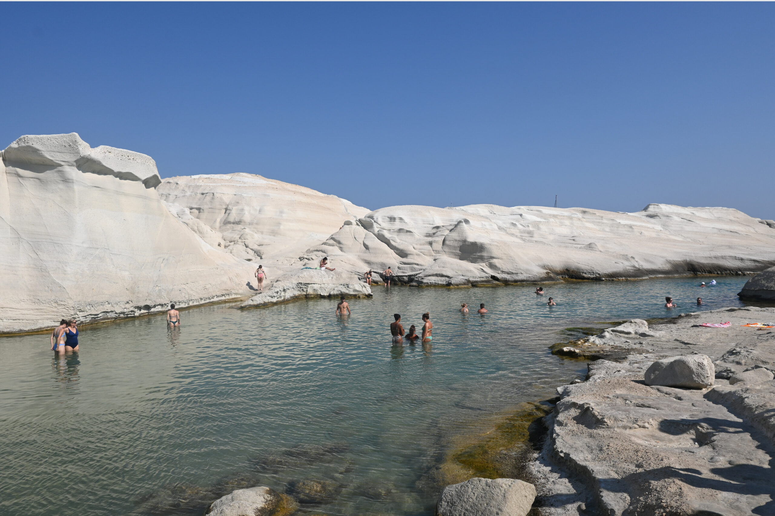 Sarakiniko Beach in Milos. 